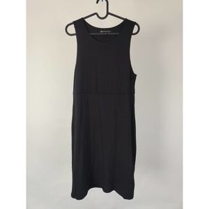 (R) Athleta Women dress sleeveless sport solid casual midi black sz M